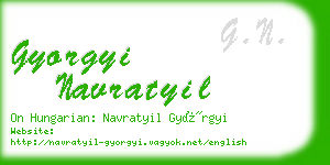 gyorgyi navratyil business card